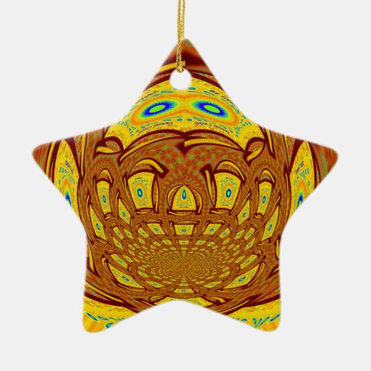 Golden Baseball Glove Keramisch Ornament (Voorkant)