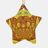 Golden Baseball Glove Keramisch Ornament (Links)