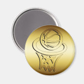 GOLDEN BASKETBALL HOOP MAGNEET (Voorkant / Achterkant)