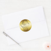 GOLDEN BASKETBALL HOOP RONDE STICKER (Envelop)