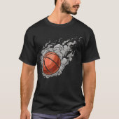 Golden Basketball Splatter Motion T-shirt (Voorkant)