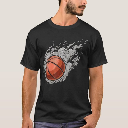 Golden Basketball Splatter Motion T-shirt