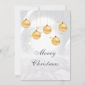 Golden Baubles kerstfeestdag Kaart (Achterkant)