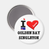 GOLDEN BAY-SINGLETON - I Love Magneet (Voorkant / Achterkant)