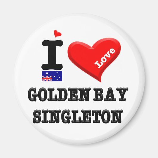 GOLDEN BAY-SINGLETON - I Love Magneet (Voorkant)