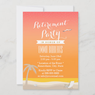 Golden Beach Elegant Retirement Party Kaart