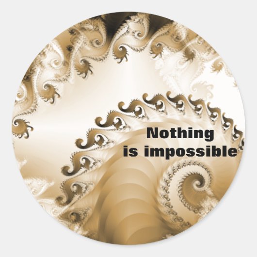 Golden Beach Shell Niets is onmogelijke Sticker (Voorkant)