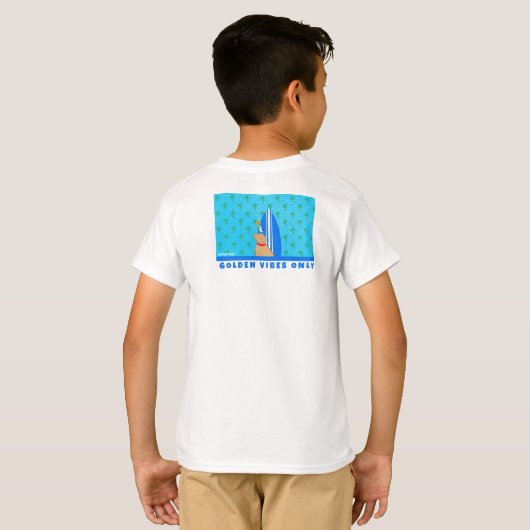 Golden Beach vibes alleen voor Kinderen" T-shirt (Achterkant volledig)