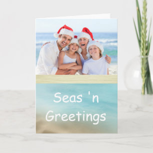 Golden Beaches Tropische Foto Kerst Kaart