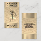 Golden Beauty Logo | Weave Pattern Visitekaartje (Voorkant / Achterkant)