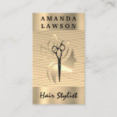 Golden Beauty Logo | Weave Pattern Visitekaartje (Voorkant)