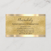 Golden Beauty Shop Makeup Artist Visitekaartje (Achterkant)