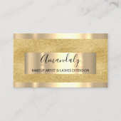 Golden Beauty Shop Makeup Artist Visitekaartje (Voorkant)