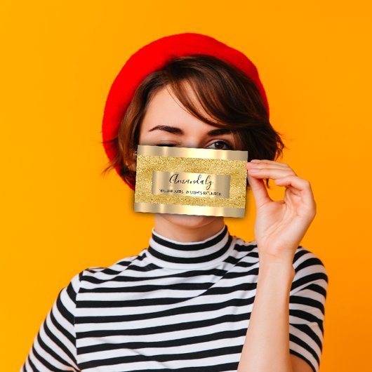 Golden Beauty Shop Makeup Artist Visitekaartje