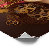 Golden Beauty Steampunk Digital Art Print (Hoek)