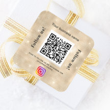 Golden bedrijfsnaam qr code instagram