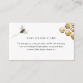 Golden Bee and Eucalyptus Enclosure Card Informatiekaartje (Voorkant)