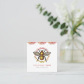 Golden Bee Appiary of Boerderij Honey producten Vierkante Visitekaartje (Staand voorkant)