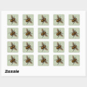 Golden Bee Art Vierkante Sticker (Vel)