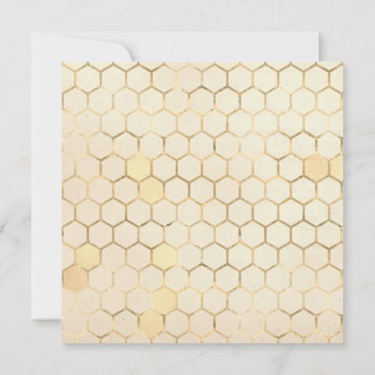 Golden Bee Baby shower Kaart (Achterkant)