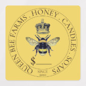 Golden Bee en Crown Bee Prijs Productlabels Labels (Design 1)