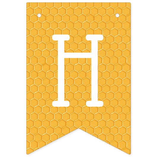 Golden Bee Happy Birthday Vlaggetjes (Tweede vlag)