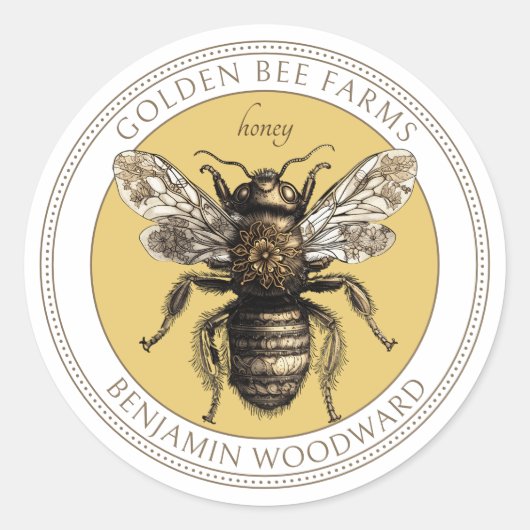 Golden Bee Honey Farms Sticker (Voorkant)