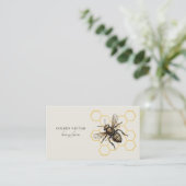 Golden Bee Logo Honingbij Imker Visitekaartje (Staand voorkant)