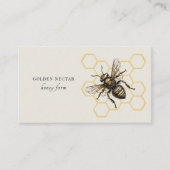 Golden Bee Logo Honingbij Imker Visitekaartje (Voorkant)