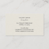  Golden Bee Logo Honingraat Imker Visitekaartje (Achterkant)