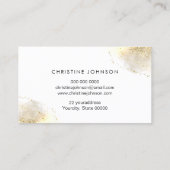 golden bee logo op FAUX glitter waterverf Visitekaartje (Achterkant)