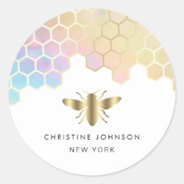 Golden Bee logo Ronde Sticker