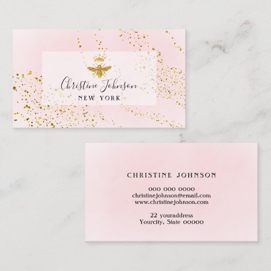 Golden Bee logo Visitekaartje (Voorkant / Achterkant)