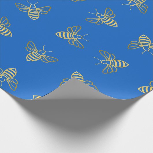 Golden Bee Pattern Cadeaupapier (Hoek)
