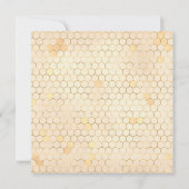 Golden Bee Pink Baby shower Invitation Kaart (Achterkant)