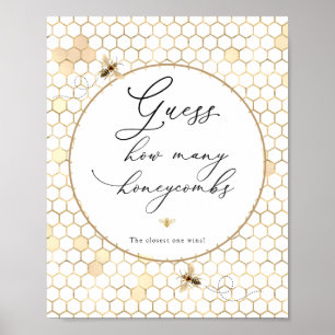 Golden Bee raden hoeveel honingraten ondertekenen Poster