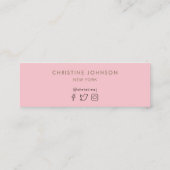 Golden Bee roze loyaliteitskaart Mini Visitekaartje (Achterkant)