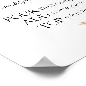 Golden Bee Shower Mimosa Bar Teken Poster (Hoek)