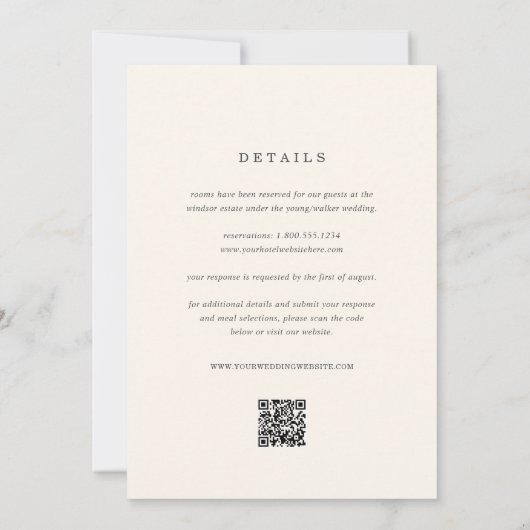 Golden Bee Waterverf Alles in één bruiloft Kaart (Achterkant)