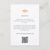 Golden Bee Waterverf Bruiloft QR Code RSVP Kaartje (Voorkant)