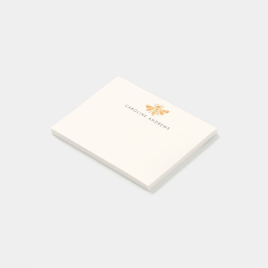 Golden Bee Waterverf, gepersonaliseerd Post-it® Notes (Schuin)