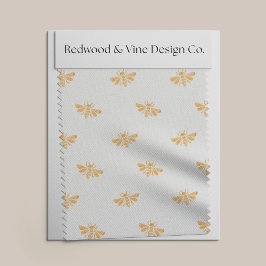 Golden Bee Waterverf Pattern Stof