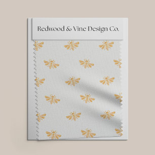 Golden Bee Waterverf Pattern Stof