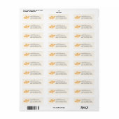 Golden Bee Waterverf Return Address Etiket (Full Sheet)