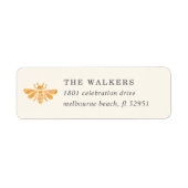 Golden Bee Waterverf Return Address Etiket (Voorkant)