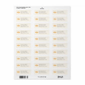 Golden Bee Waterverf Return Address Etiket (Full Sheet)