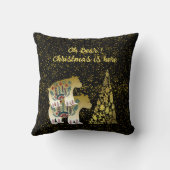 Golden Beer Merry kerstboom noordse decor-Baby Kussen (Achterkant)