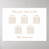 Golden Beige 5 Poster van het Tabelweddenschappen (Voorkant)