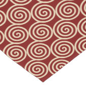 Golden Beige Abstracte wervelcirkels op maroon Korte Tafelloper (Hoek)