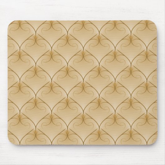 Golden Beige Ongeëvenaarde Elegance Mousepad Muismat (Voorkant)